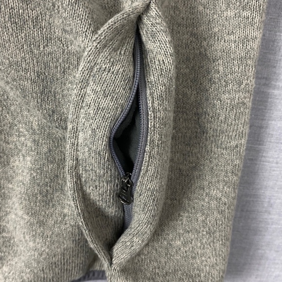 L.L. Bean Sweater Knit Fleece Jacket Womens Small Reg Tan Zipper Up Pockets - Picture 5 of 11